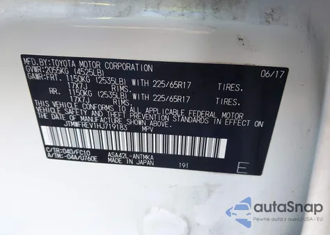 2013 Toyota Rav4 Xle z USA, uszkodzony, nr VIN JTMWFREV4D5007270